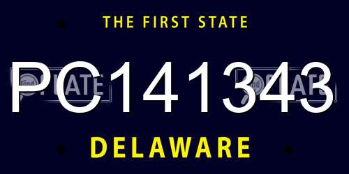 PC141343 Delaware License Plate