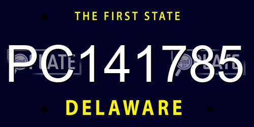PC141785 Delaware License Plate