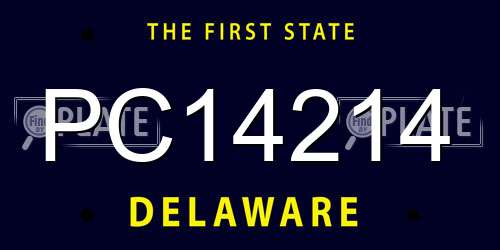 PC14214 Delaware License Plate