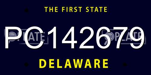 PC142679 Delaware License Plate