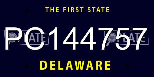PC144757 Delaware License Plate