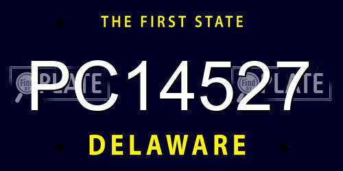 PC14527 Delaware License Plate