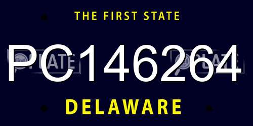 PC146264 Delaware License Plate