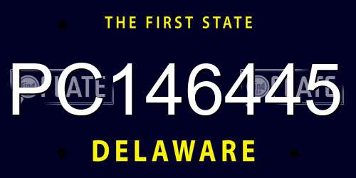 PC146445 Delaware License Plate