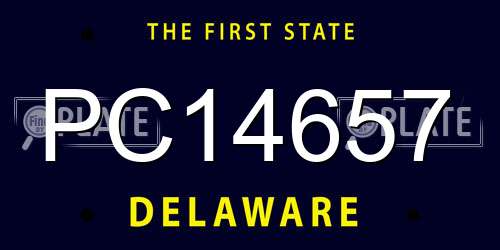 PC14657 Delaware License Plate