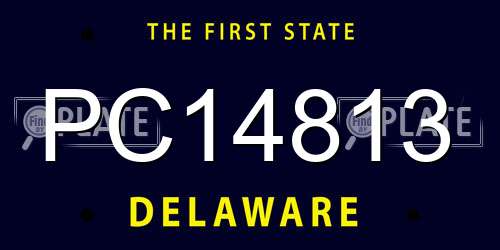 PC14813 Delaware License Plate