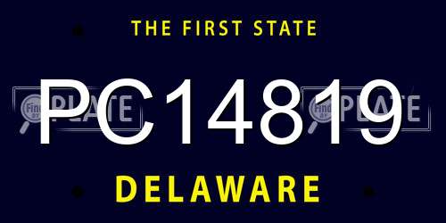 PC14819 Delaware License Plate