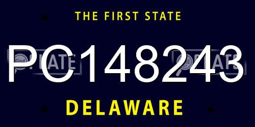 PC148243 Delaware License Plate