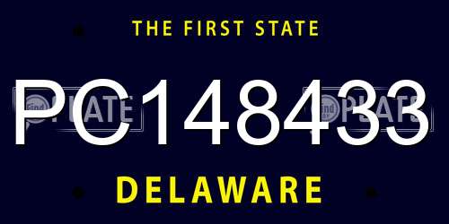PC148433 Delaware License Plate