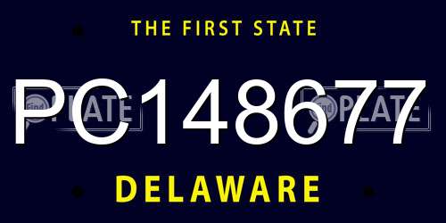 PC148677 Delaware License Plate