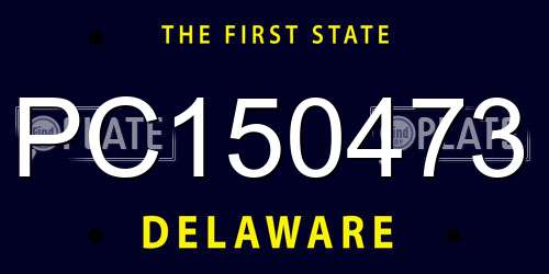PC150473 Delaware License Plate