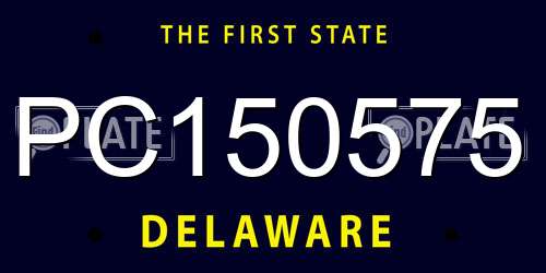 PC150575 Delaware License Plate