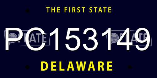 PC153149 Delaware License Plate