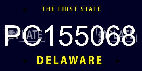PC155068 Delaware License Plate