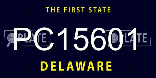 PC15601 Delaware License Plate