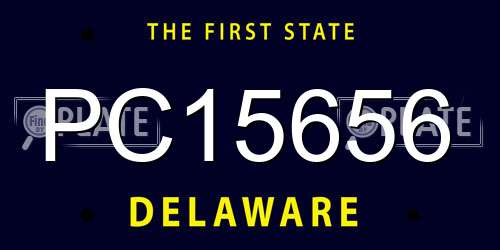 PC15656 Delaware License Plate