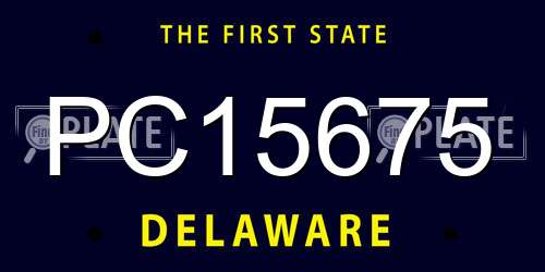 PC15675 Delaware License Plate