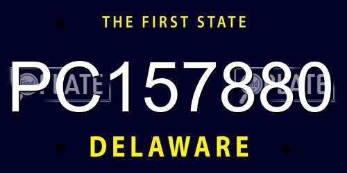 PC157880 Delaware License Plate