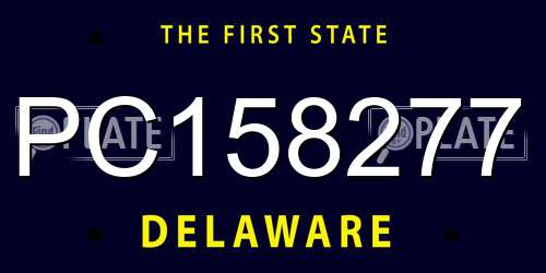 PC158277 Delaware License Plate