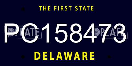 PC158473 Delaware License Plate