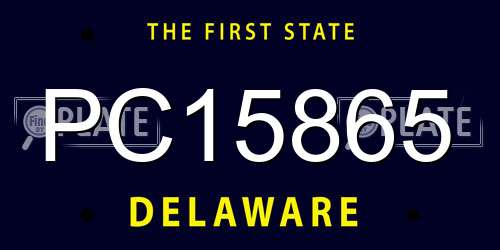 PC15865 Delaware License Plate