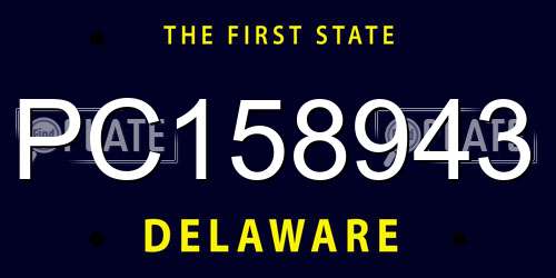 PC158943 Delaware License Plate