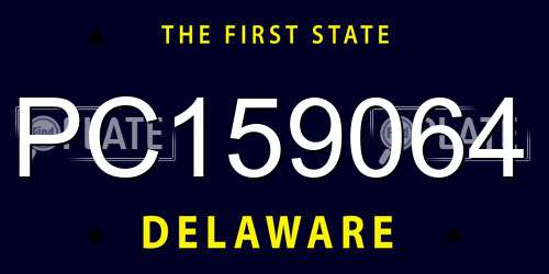 PC159064 Delaware License Plate