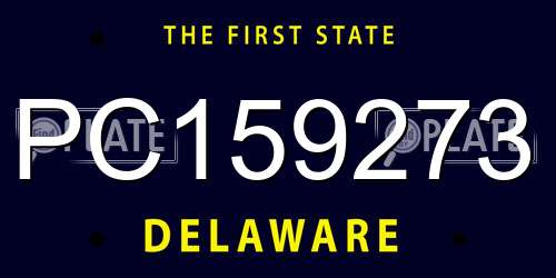 PC159273 Delaware License Plate
