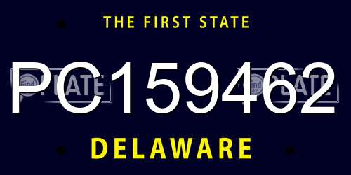 PC159462 Delaware License Plate
