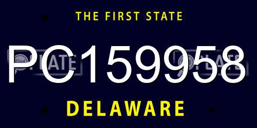 PC159958 Delaware License Plate