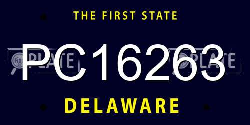 PC16263 Delaware License Plate