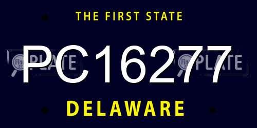 PC16277 Delaware License Plate