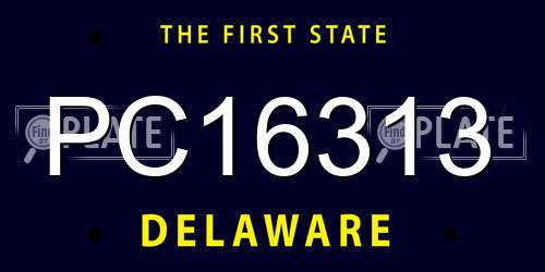 PC16313 Delaware License Plate