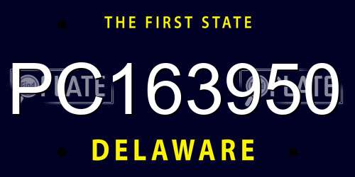 PC163950 Delaware License Plate
