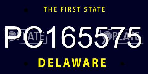 PC165575 Delaware License Plate