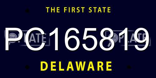 PC165819 Delaware License Plate