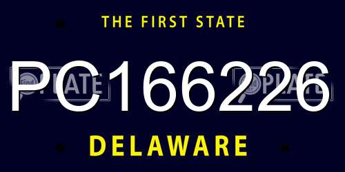 PC166226 Delaware License Plate