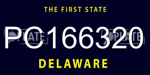 PC166320 Delaware License Plate