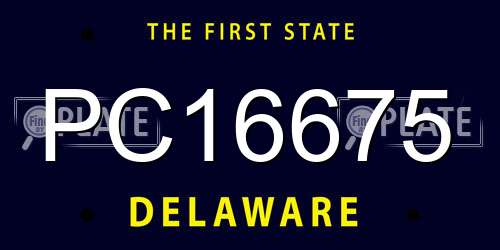 PC16675 Delaware License Plate
