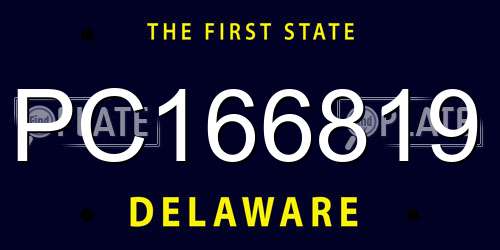 PC166819 Delaware License Plate