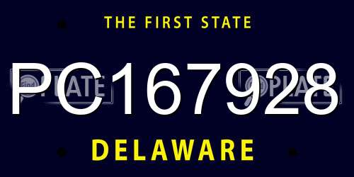 PC167928 Delaware License Plate