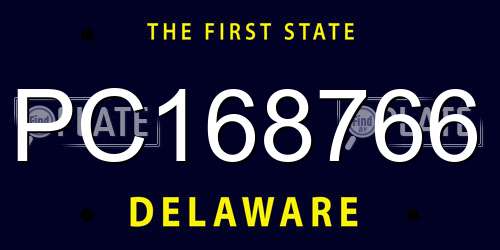 PC168766 Delaware License Plate