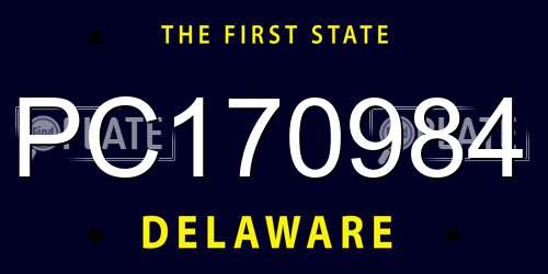 PC170984 Delaware License Plate