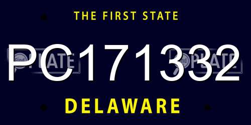 PC171332 Delaware License Plate