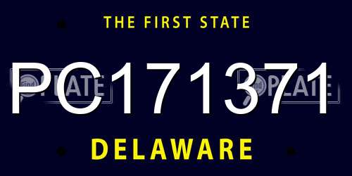 PC171371 Delaware License Plate