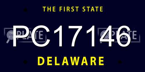 PC17146 Delaware License Plate