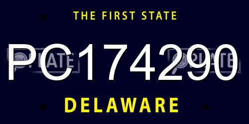PC174290 Delaware License Plate