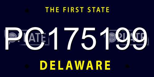 PC175199 Delaware License Plate
