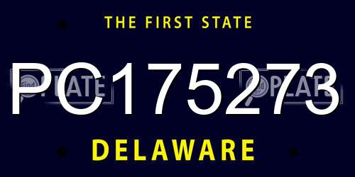 PC175273 Delaware License Plate