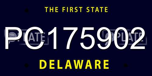 PC175902 Delaware License Plate